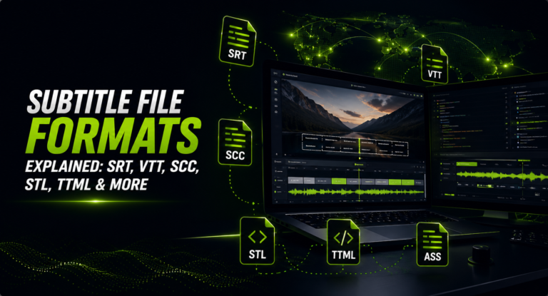 Subtitle File Formats Explained: SRT, VTT, SCC, STL, TTML & More